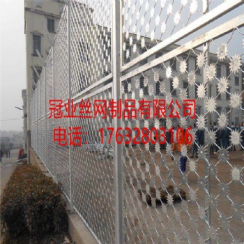 河北冠業廠家熱鍍鋅梅花刺網監獄隔離網不銹鋼刺網