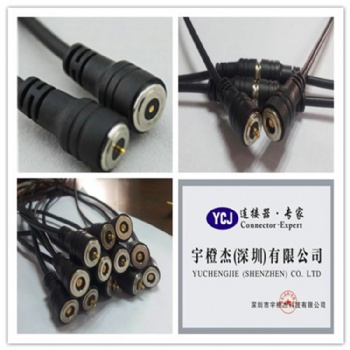 專業(yè)定制2pin圓形磁吸連接器 磁力充電頭 吸附式 磁鐵對吸接頭