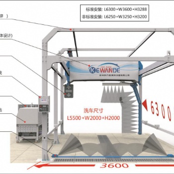商用大型免挖槽科萬(wàn)德全自動(dòng)無接觸電腦洗車機(jī)