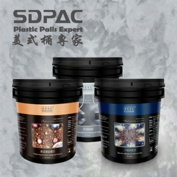 5L美式涂料桶、藝術(shù)涂料包裝桶（黑桶）、水瓷美縫包裝桶