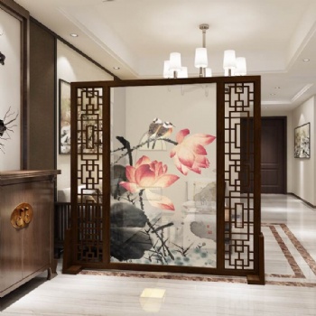 不銹鋼屏風(fēng)隔斷鈦金客廳玄關(guān)現(xiàn)代簡約中式輕奢餐廳裝飾屏風(fēng)定制