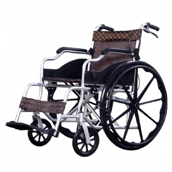 如康折疊加厚鋁合金輪椅 老人代步車(chē) 殘疾人折疊手推車(chē) 廠家批發(fā)