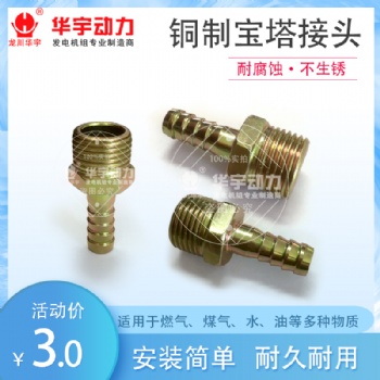 寶塔接頭 銅外絲出氣嘴 外牙寶塔螺紋 銅寶塔咀 全銅煤氣軟管皮管接頭 油箱用接頭