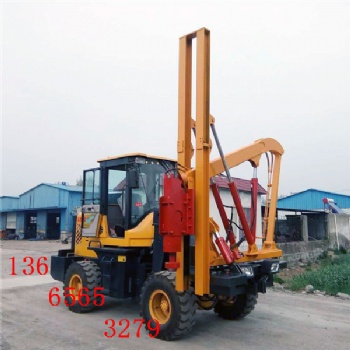 武岡鉆孔裝護(hù)欄用護(hù)欄打樁機(jī)工作效率