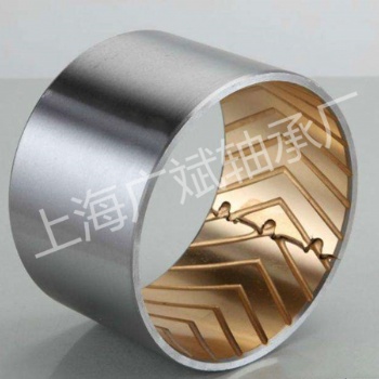 上海廣斌軸承廠生產(chǎn)JF800雙金屬自潤滑軸承無油襯套翻邊法蘭