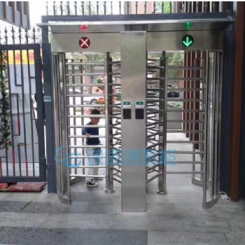 小區車站工地實名制通道閘 全高十字轉閘 防夾防尾隨智能門禁系統
