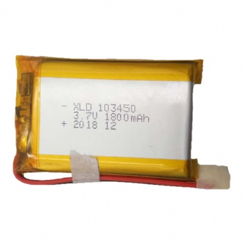 安防監(jiān)控設(shè)備聚合物鋰電池103450 3.7V1800mAh帶保護(hù)板應(yīng)急消防燈