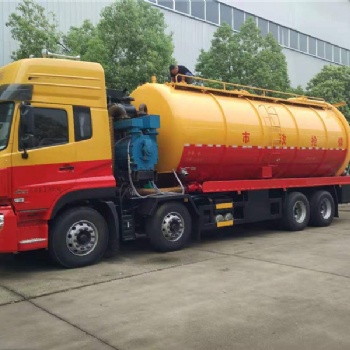 魚(yú)塘清淤車--清洗吸污車