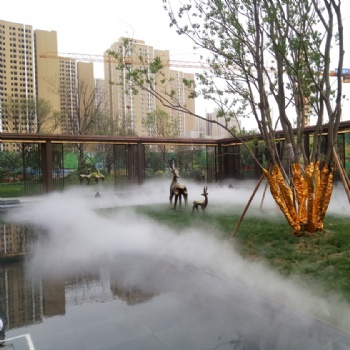 西安霧森人造霧、景觀噴霧造景、室外噴霧降溫設備供應及項目承包