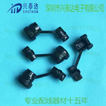 黑色線夾護線扣HEYCO UL環保線扣線卡1017 SR-2P-4環保尼龍電源線