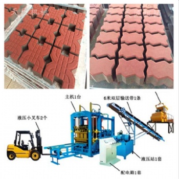 質(zhì)量好 客戶點贊3-15波浪形透水面包磚機 正誠地面彩色西班牙磚機