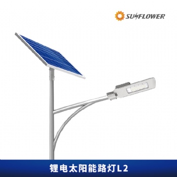 向日葵L2環保型鋰電智能8-10米50W太陽能LED路燈L2道路照明向日葵專業制造