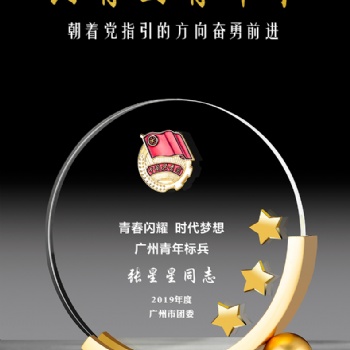 青少年團(tuán)員紀(jì)念獎(jiǎng)杯 感恩活動(dòng)水晶獎(jiǎng)杯獎(jiǎng)牌 廣州廠家批發(fā)