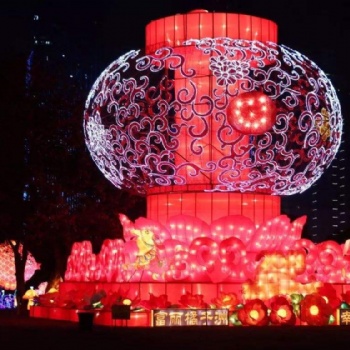 景區(qū)燈展，節(jié)日燈會(huì)，水幕電影