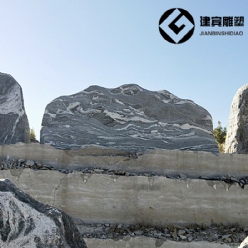 大型雪浪石假山園林廣場工廠村口泰山石刻字景觀石門牌石