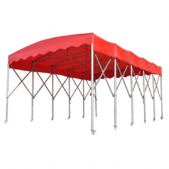 寧波定制移動(dòng)伸縮推拉雨蓬活動(dòng)棚推拉蓬大型倉(cāng)庫(kù)雨棚籃球場(chǎng)篷