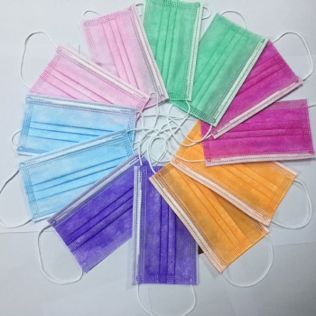 國(guó)產(chǎn)現(xiàn)貨 廠家 一次性彩色成人口罩 一次性安全防護(hù)口罩