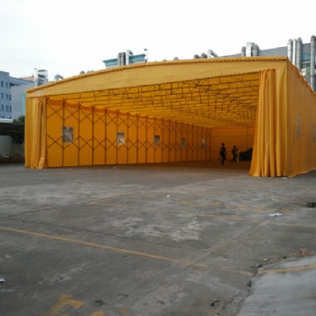 移動(dòng)推拉棚工廠倉(cāng)儲(chǔ)雨篷汽車雨棚夜市擺攤篷大排檔雨篷伸縮式帳篷