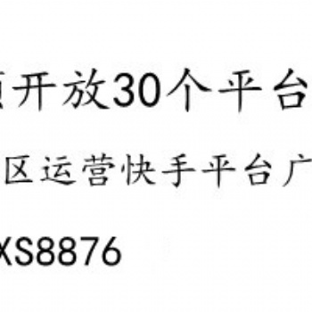 快手平臺廣告業務招募二級代理
