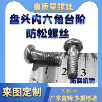 304不銹鋼半盤(pán)頭內(nèi)六角螺絲 盤(pán)頭內(nèi)六角螺釘臺(tái)階防松螺絲M6*16