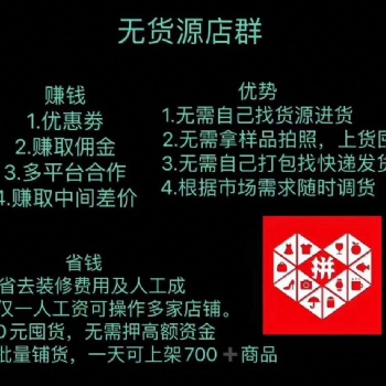 拼多多店群運(yùn)營培訓(xùn)，采集一鍵鋪貨軟件代理貼牌
