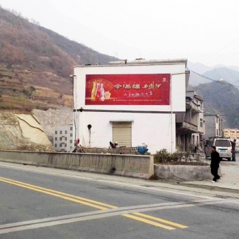 周至縣墻面刷涂料廣告億達(dá)手繪墻裝點(diǎn)美麗鄉(xiāng)村