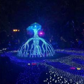 光波鼓生命樹 大型燈光互動(dòng)美陳展覽展示裝置 戶外景觀燈 燈光亮化工程