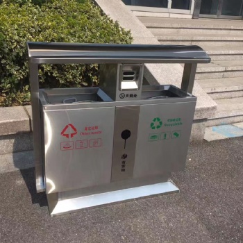 戶外分類不銹鋼垃圾桶公園景區(qū)果皮箱小區(qū)分類環(huán)衛(wèi)室外垃圾箱