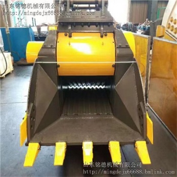 挖機(jī)磕石子鏟斗廠家 定做徐工210液壓碎石機(jī)