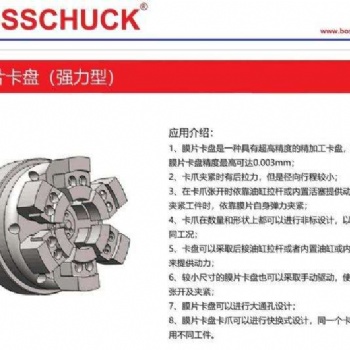 BOSSCHUCK原裝進(jìn)口膜片卡盤強(qiáng)力型.支持非標(biāo)設(shè)計(jì)