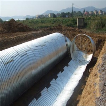 鋼波紋涵管預埋過水涵洞熱鍍鋅波紋涵管