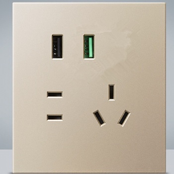 電源插座+5孔USB插座+電視電腦插座+取電開關(guān)