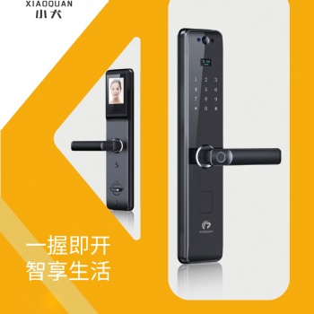 小犬智能門鎖A106M，指紋開鎖高清貓眼異常抓拍