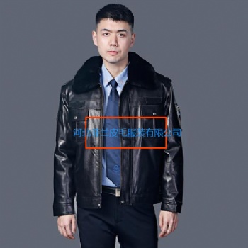 警察冬季執(zhí)勤皮衣單位制式工裝保安皮夾克公發(fā)巡邏交通廠家直營