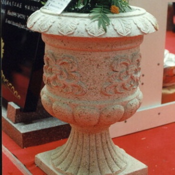 石雕水缽花缽，景觀石雕花缽