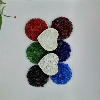 靈壽邦拓直發(fā)原色透明玻璃砂 微景觀用藍色玻璃砂 花瓶裝飾用玻璃砂