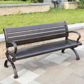 戶外鑄鋁公園椅庭院園林小區室外公園長椅鐵藝休閑景區靠背長座椅