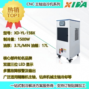 機(jī)械油箱冷卻用帶泵油冷機(jī)，帶油泵VP15制冷量2500W，液壓油冷機(jī)