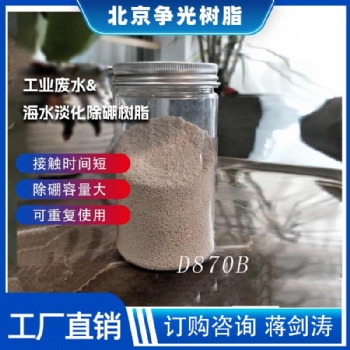 爭光D870B工業廢水除硼樹脂 接觸時間短 除硼容量大