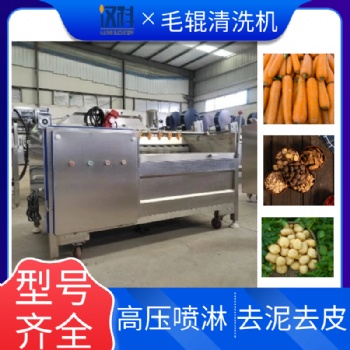 香芋毛輥清洗機 花生去泥清洗機 連續(xù)式毛刷去雜清洗機