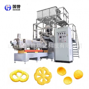 巧克力夾心米果 全自動(dòng)夾心米果加工生產(chǎn)線 膨化食品機(jī)械